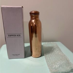Copper H2O Water Bottle 20oz - Smooth Polished